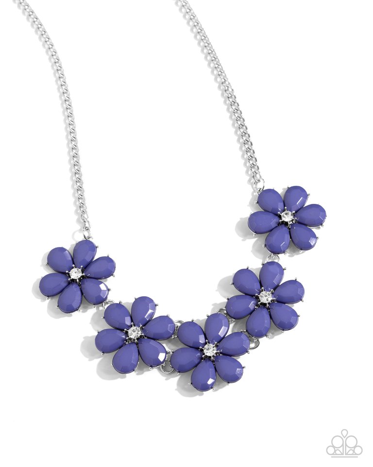 Floral Fun - Blue - Paparazzi Necklace Image