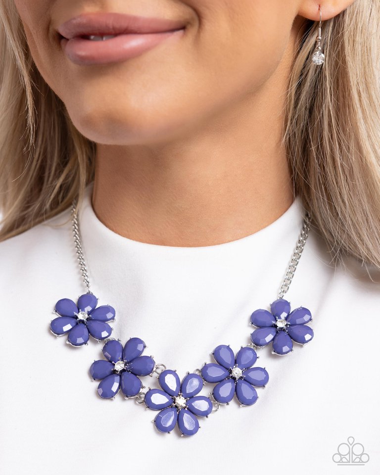 Floral Fun - Blue - Paparazzi Necklace Image