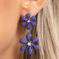 A Blast of Blossoms - Blue - Paparazzi Earring Image