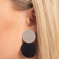 Leather Leader - Black - Paparazzi Earring Image