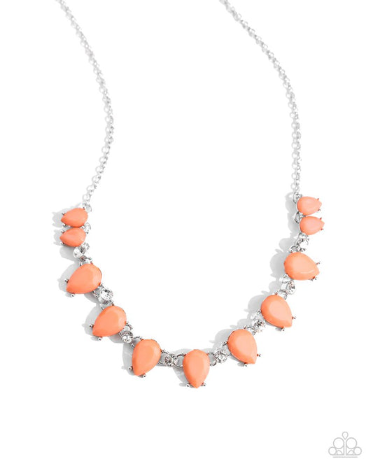 Malibu Marvel - Orange - Paparazzi Necklace Image