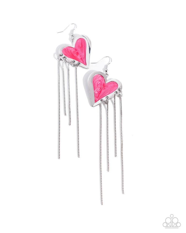 Sweetheart Specialty - Pink - Paparazzi Earring Image