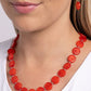 Bright Backdrop - Red - Paparazzi Necklace Image