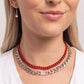 Exaggerated Effort - Red - Paparazzi Necklace Image