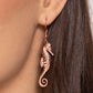 Seahorse Sheen - Copper - Paparazzi Earring Image