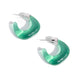 Clear Charm - Green - Paparazzi Earring Image