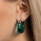 Clear Charm - Green - Paparazzi Earring Image