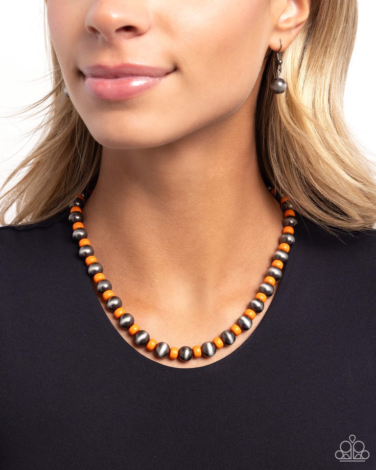 Contemporary Confidence - Orange - Paparazzi Necklace Image