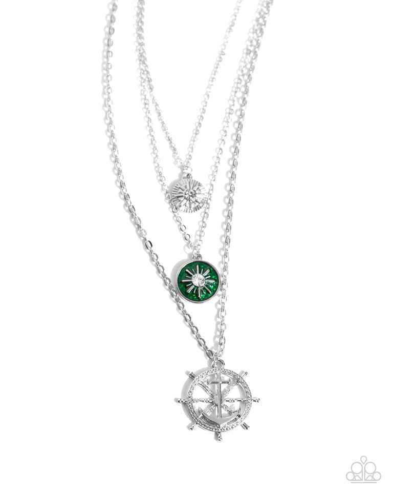 Anchor Arrangement - Green - Paparazzi Necklace Image