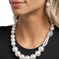 Crystal Class - White - Paparazzi Necklace Image