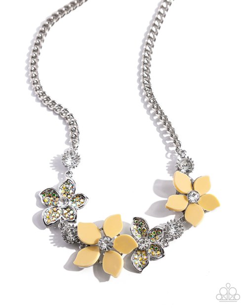 Bouquet Ballad - Yellow - Paparazzi Necklace Image
