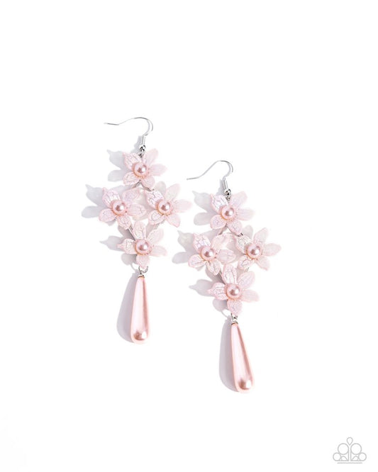 Vintage Veining - Pink - Paparazzi Earring Image