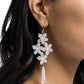 Vintage Veining - White - Paparazzi Earring Image