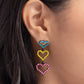 Sweetheart Succession - Pink - Paparazzi Earring Image