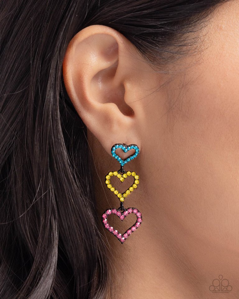 Sweetheart Succession - Pink - Paparazzi Earring Image