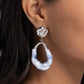 High-Sheen Swirls - Blue - Paparazzi Earring Image