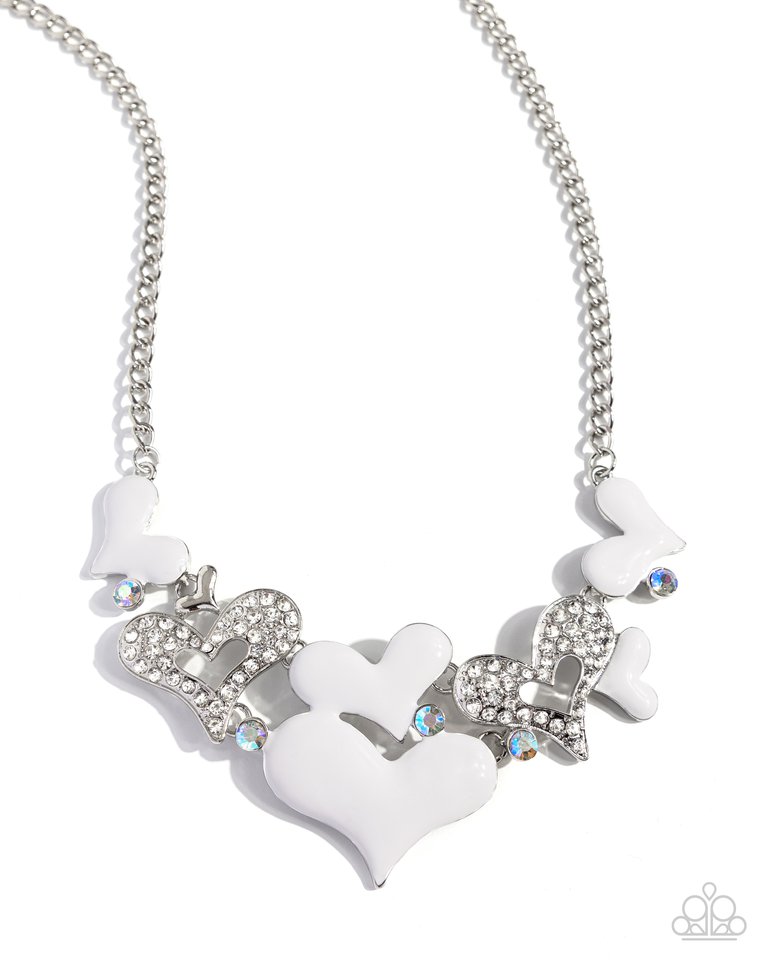 Room in My Heart for More - White - Paparazzi Necklace Image