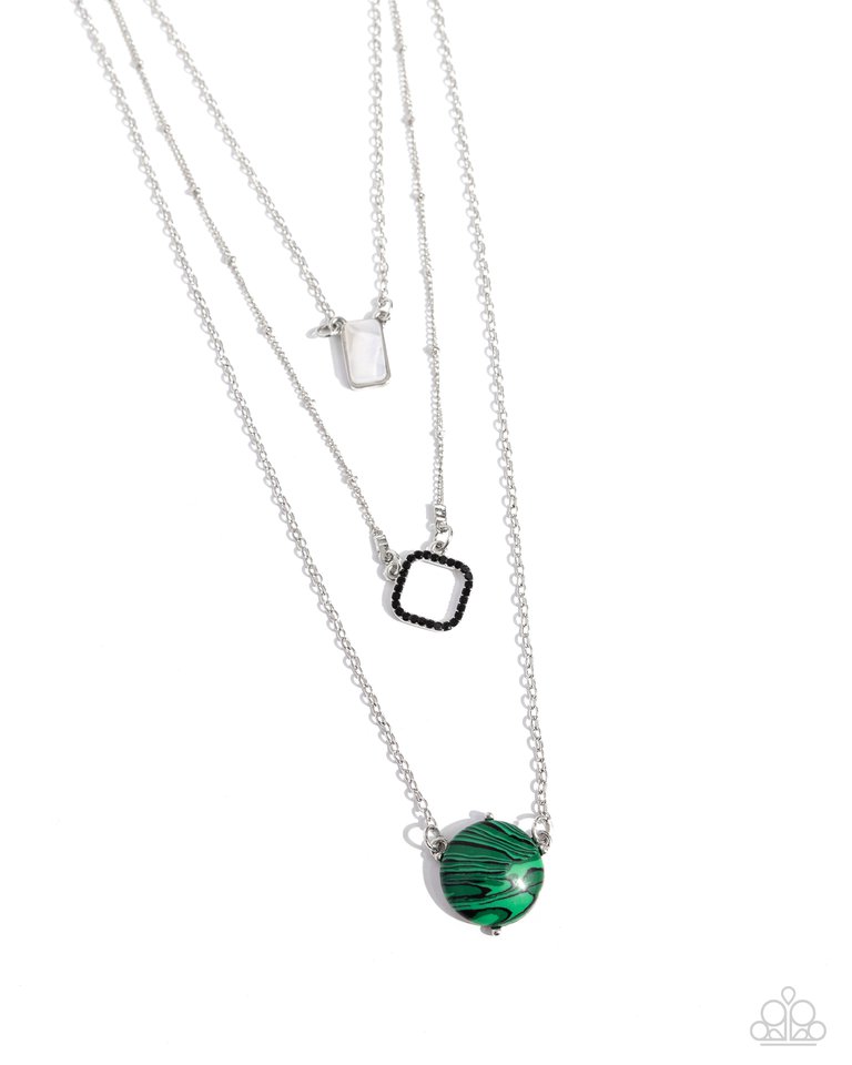 Playfully Panache - Green - Paparazzi Necklace Image