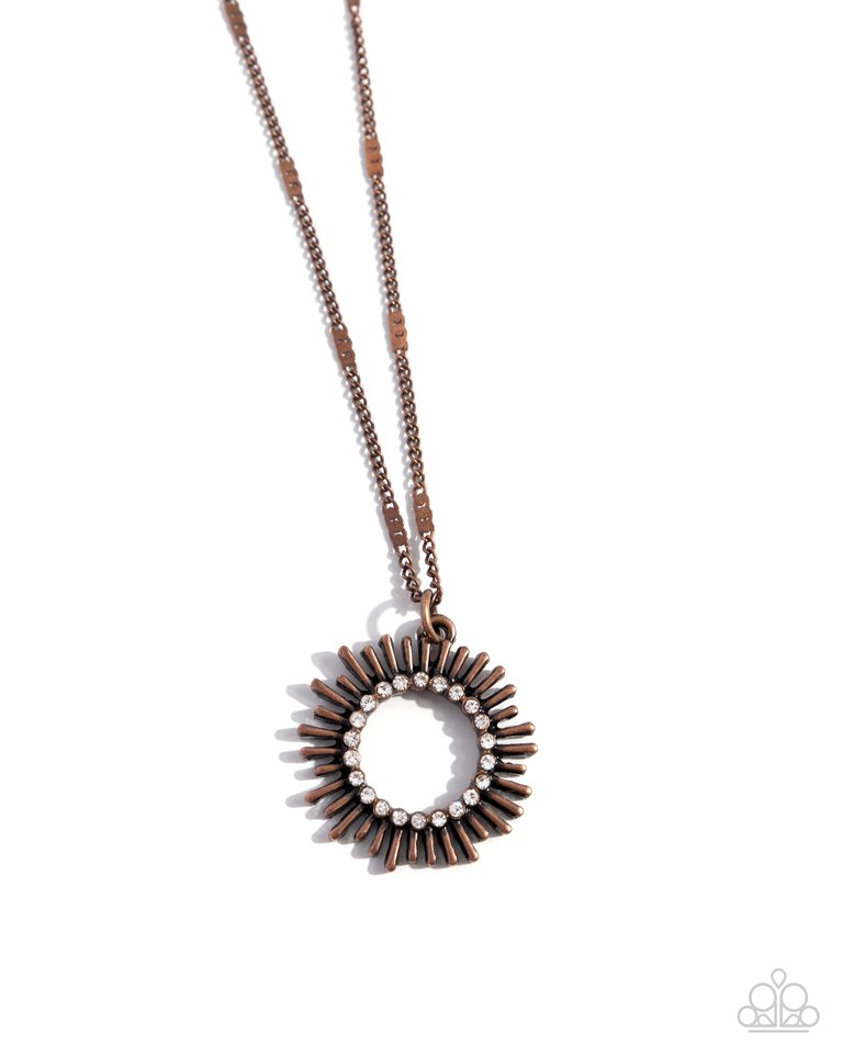 Sunburst Surprise - Copper - Paparazzi Necklace Image