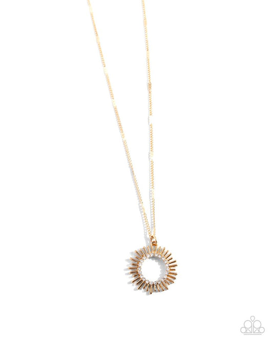 Sunburst Surprise - Gold - Paparazzi Necklace Image