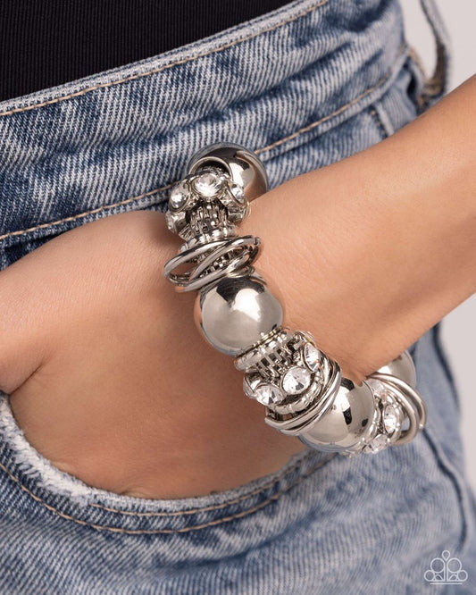 Coiled Confidence - White - Paparazzi Bracelet Image