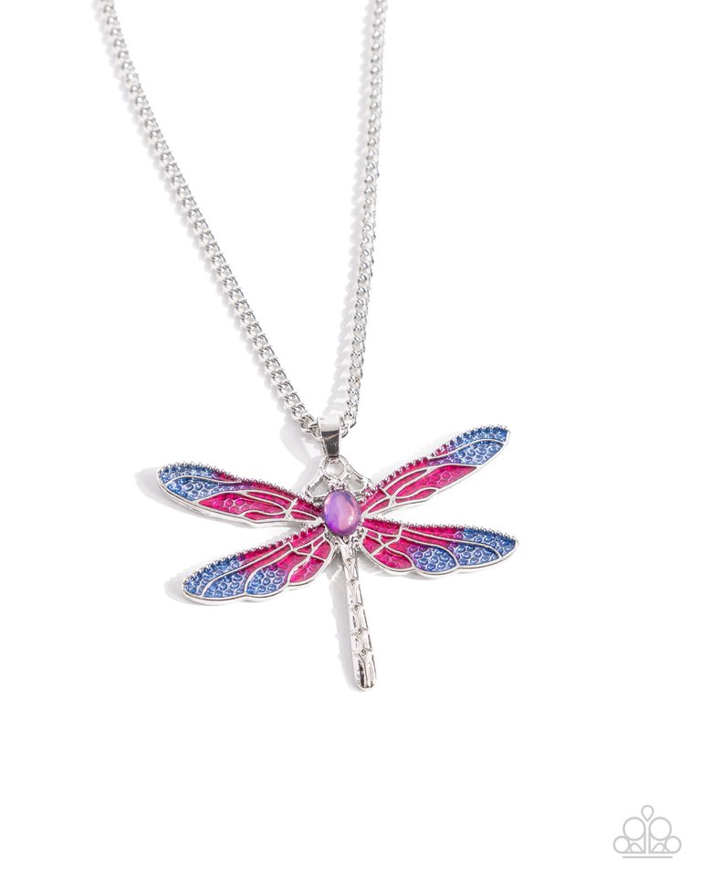 DRAGONFLY to the Sky - Purple - Paparazzi Necklace Image