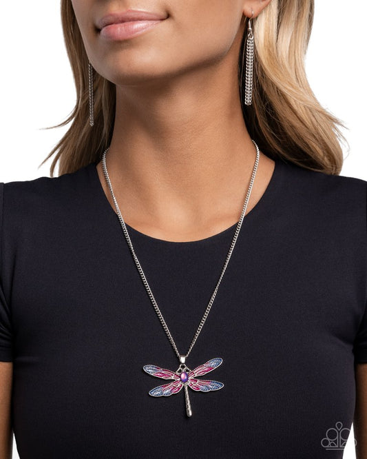 DRAGONFLY to the Sky - Purple - Paparazzi Necklace Image