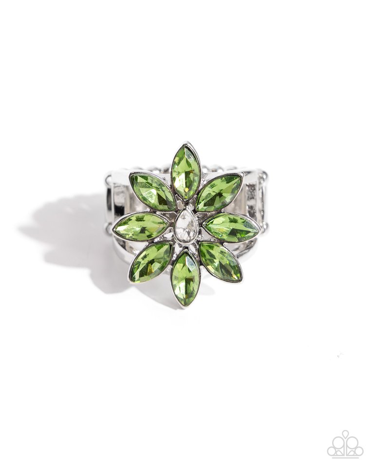 Petaled Performance - Green - Paparazzi Ring Image