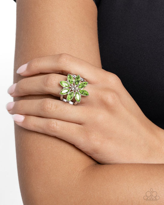 Petaled Performance - Green - Paparazzi Ring Image