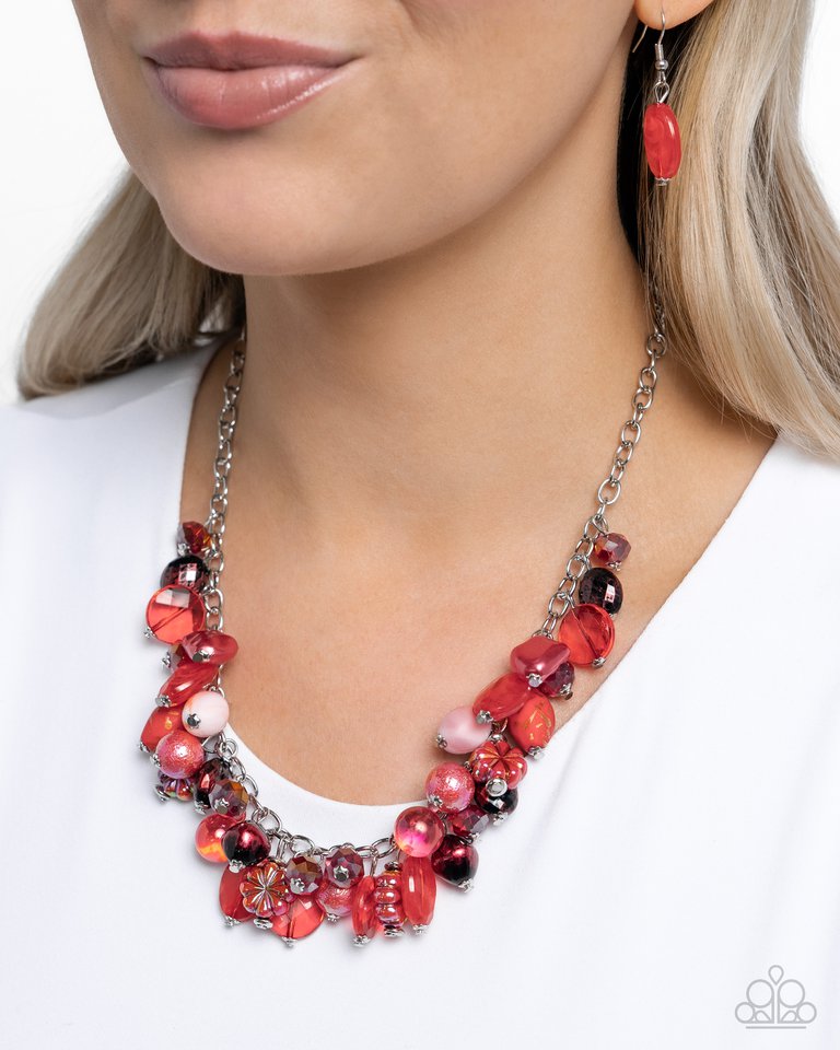 Offbeat Ofrenda - Red - Paparazzi Necklace Image