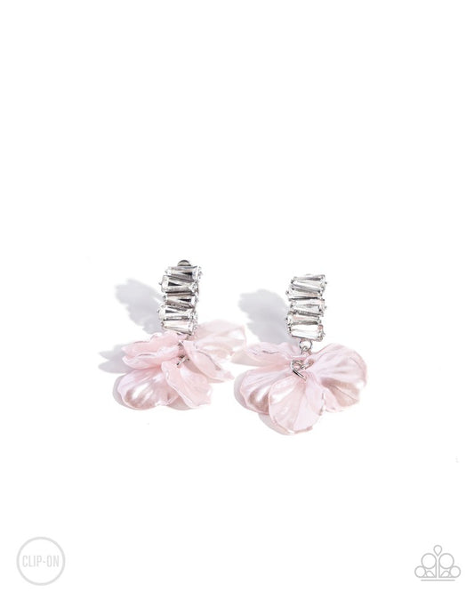 Stacked Sprigs - Pink - Paparazzi Earring Image