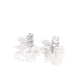 Stacked Sprigs - White - Paparazzi Earring Image