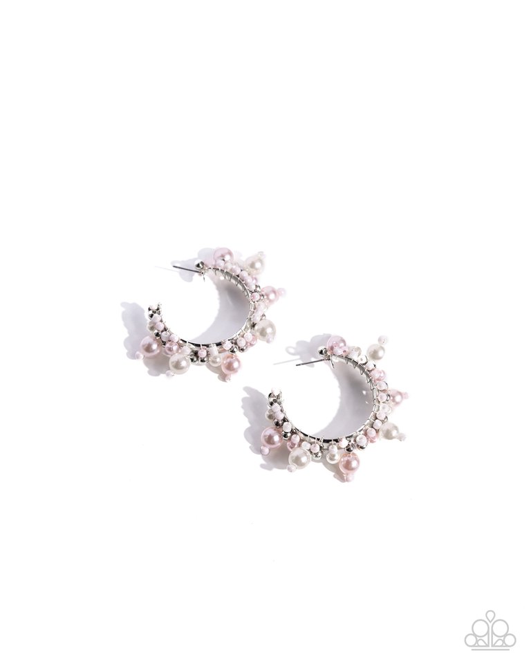 Elite Expense - Pink - Paparazzi Earring Image