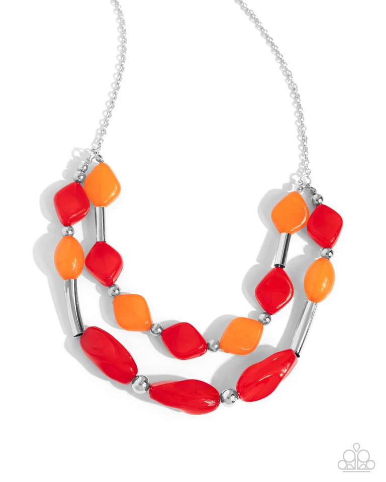 Malibu Moment - Red - Paparazzi Necklace Image