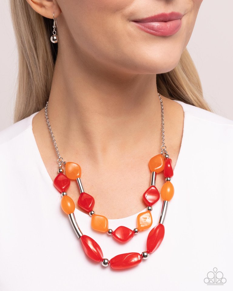 Malibu Moment - Red - Paparazzi Necklace Image