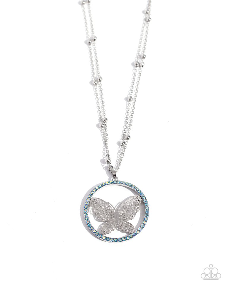 Festive Flight - Blue - Paparazzi Necklace Image