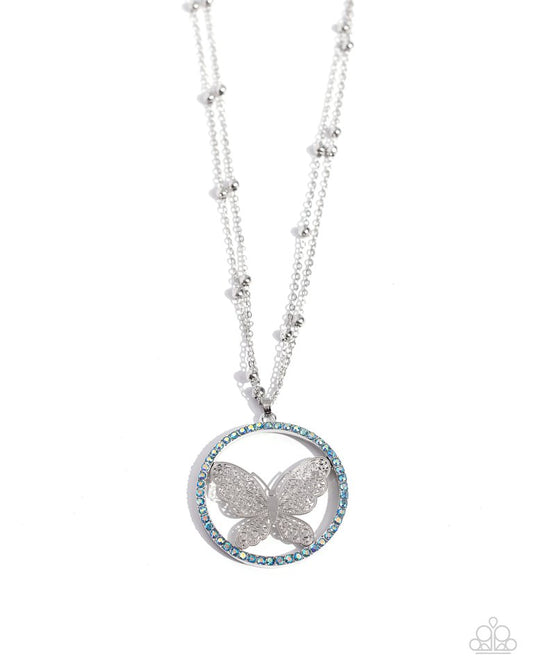 Festive Flight - Blue - Paparazzi Necklace Image