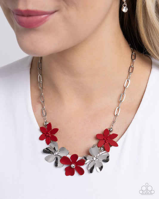 Mythically Metallic - Red - Paparazzi Necklace Image