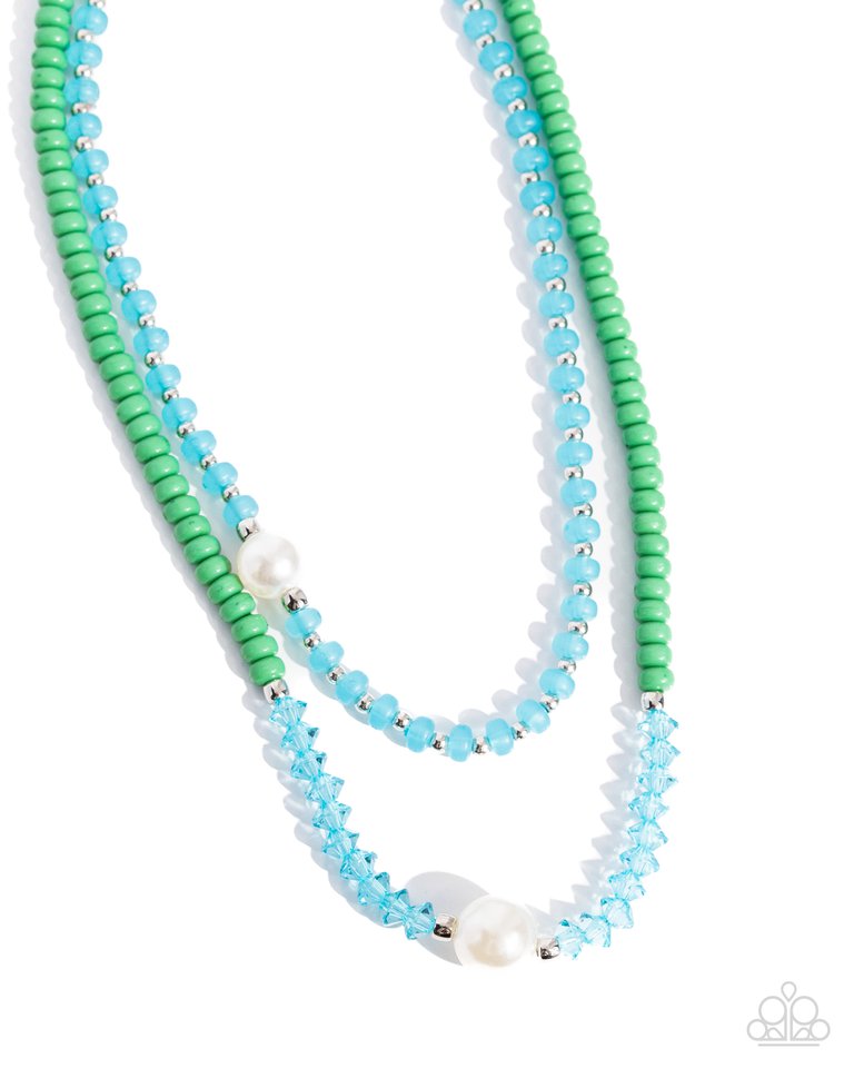 Multicolored Masquerade - Green - Paparazzi Necklace Image