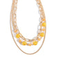 Beaded Behavior - Yellow - Paparazzi Necklace Image