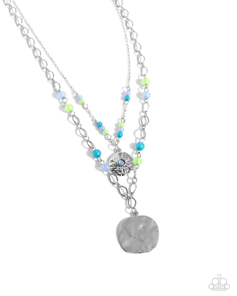 Sand Dollar Season - Blue - Paparazzi Necklace Image