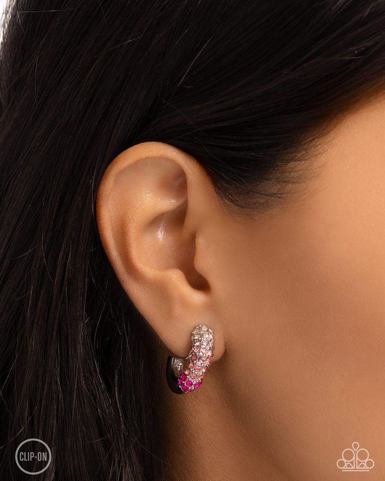 Ombré Observer - Pink - Paparazzi Earring Image