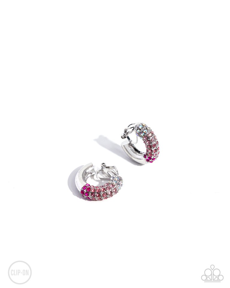 Ombré Observer - Pink - Paparazzi Earring Image