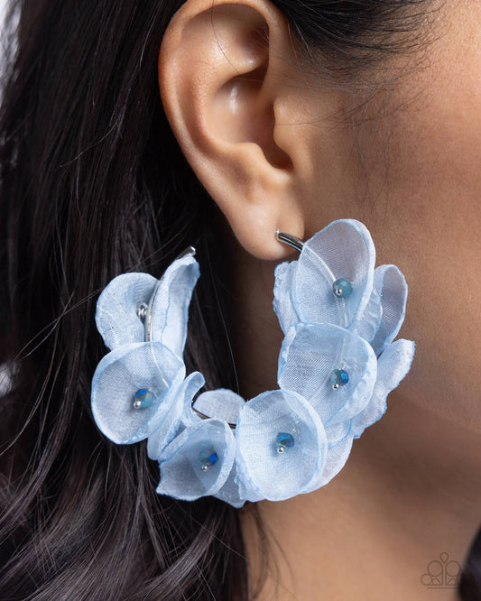 Petaled Pageant - Blue - Paparazzi Earring Image