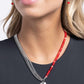 Squared Sweetheart - Red - Paparazzi Necklace Image