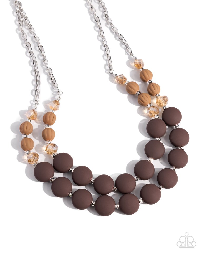 Whimsically Wealthy - Brown - Paparazzi Necklace Image