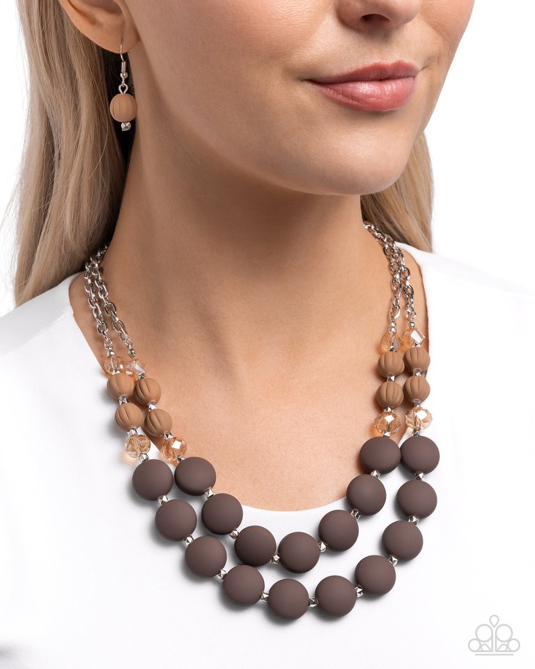 Whimsically Wealthy - Brown - Paparazzi Necklace Image