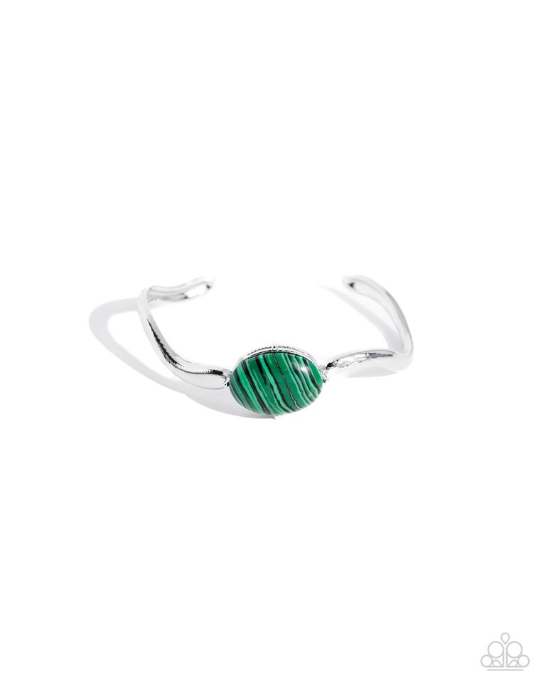 Striped Sensation - Green - Paparazzi Bracelet Image