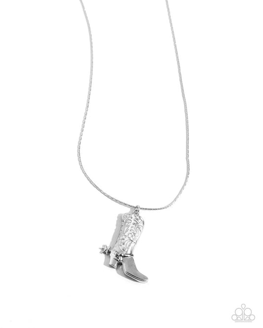 Cowboy Confidence - White - Paparazzi Necklace Image