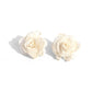 Tulle Twist - White - Paparazzi Earring Image